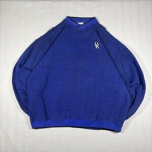 Cadre Athletic Vtg Heavy Knit 90s UK Wildcats Blue Sweater Men’s XL Lined